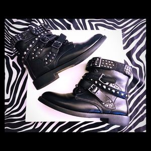 Strapped and Studded Ankle Boots